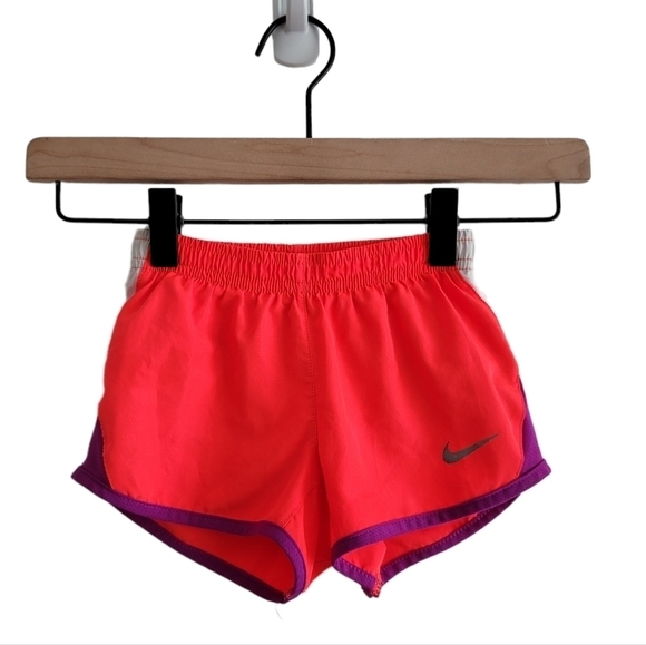 Nike Dri-Fit 2T Neon Coral Running Athletic Shorts - Picture 1 of 7